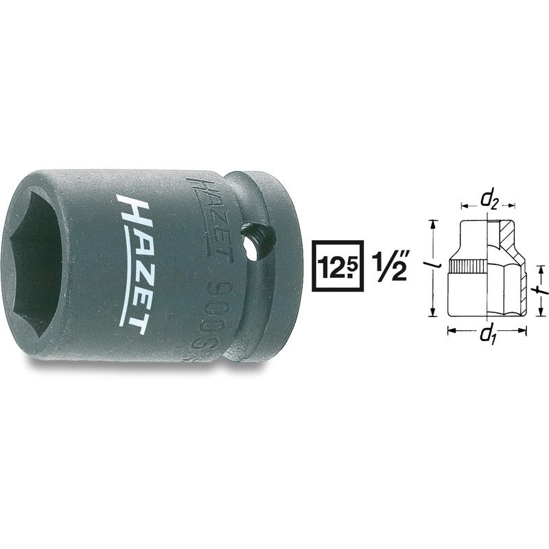 Hazet Kraft-6Kt.-Steckschluessel-Einsatz – 38 mm SW 15