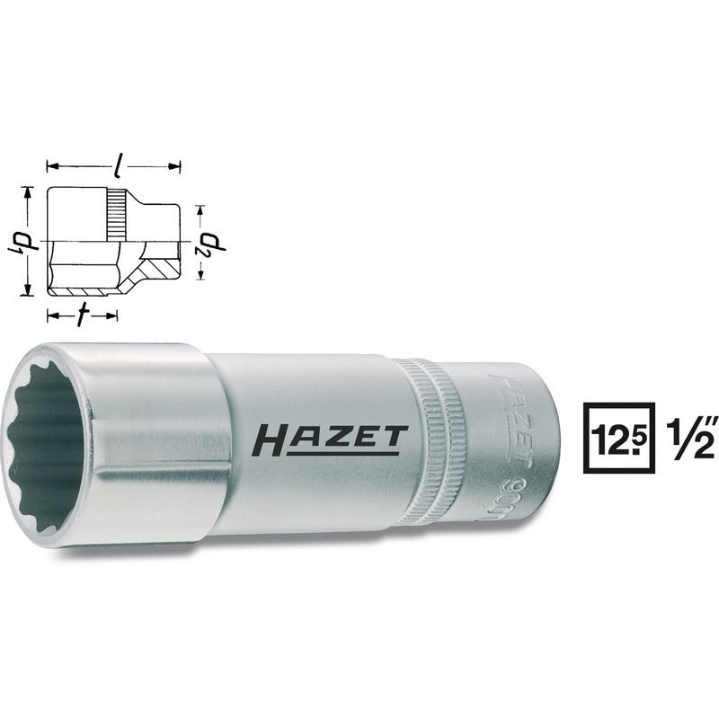 Hazet Doppel-6Kt.-Steckschluessel-Einsatz – Ø 28.5 mm