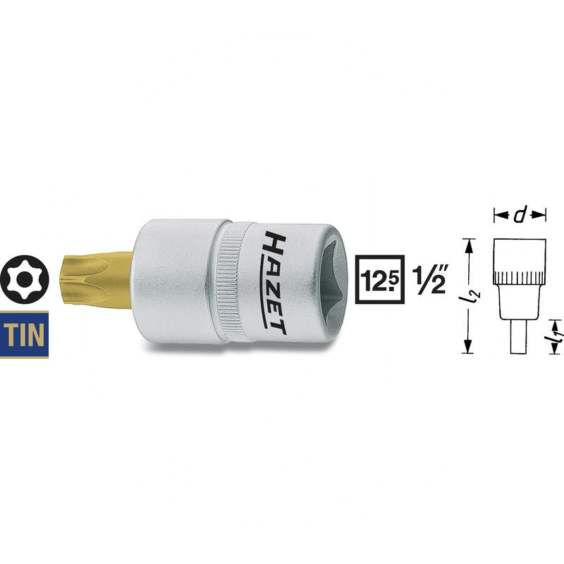 Hazet TORX® Schraubendreher-Einsatz – 55 mm SW T40H