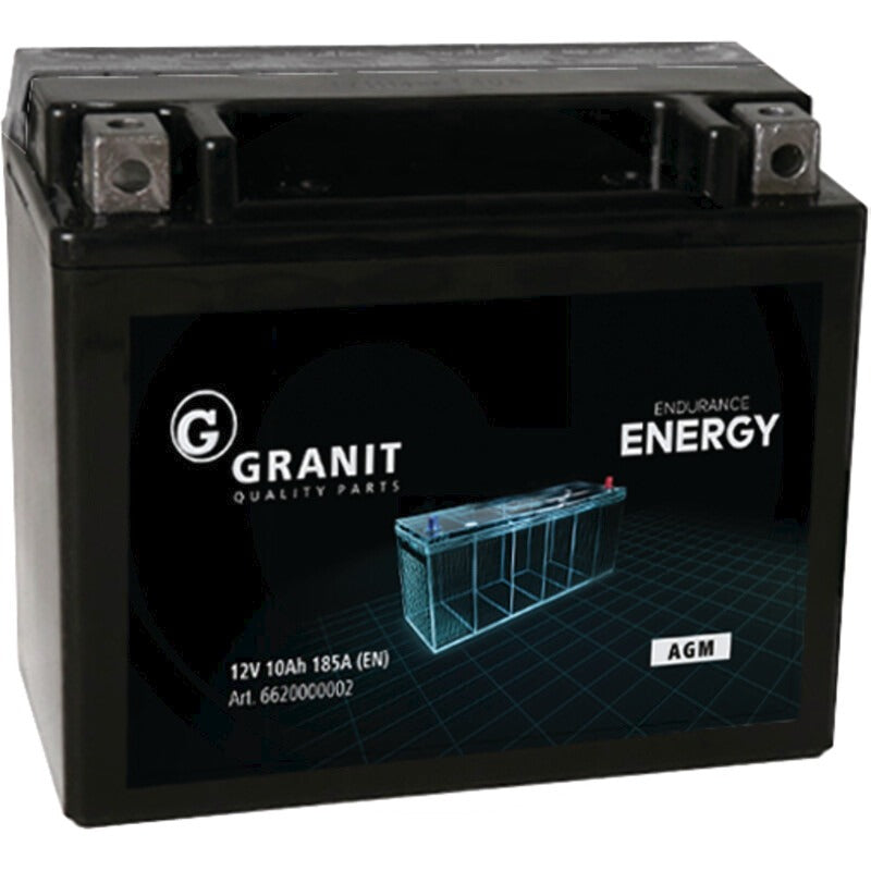 GRANIT ENDURANCE ENERGY Batterie 12 V / 10 Ah Abmessungen L x B x H (mm) 151 x 87 x 13
