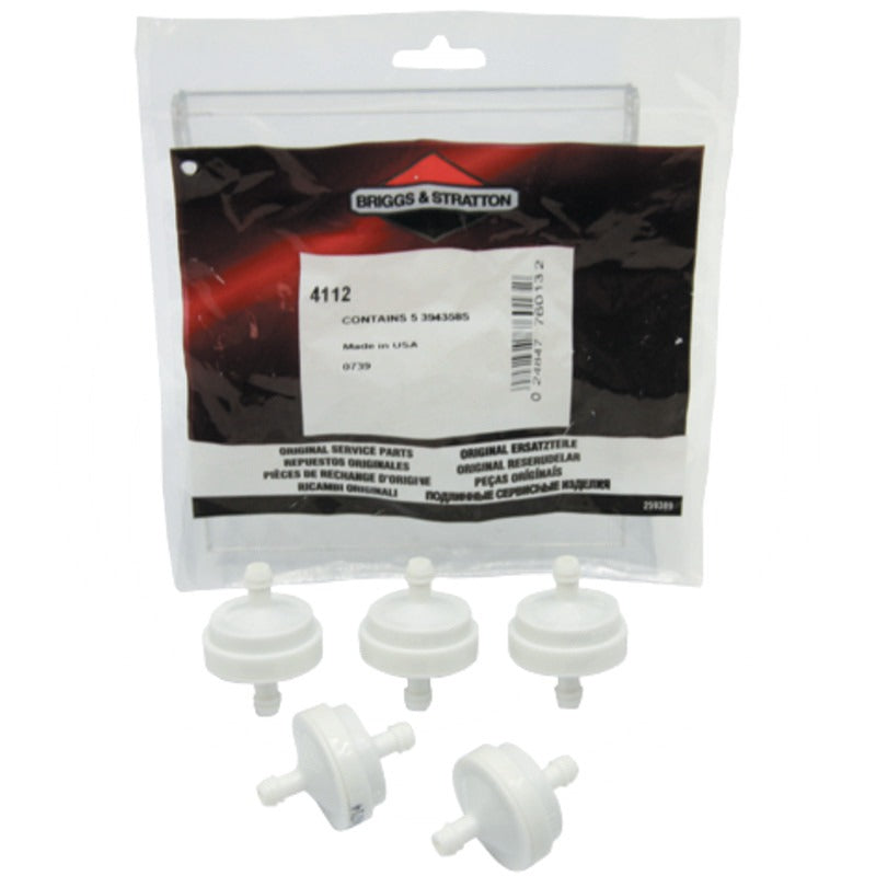 BRIGGS & STRATTON VPE5 Kraftstofffilter Inhalt 5x 394358S