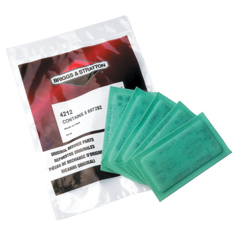 BRIGGS & STRATTON VPE5 Vorfilter Inhalt 5x 697292