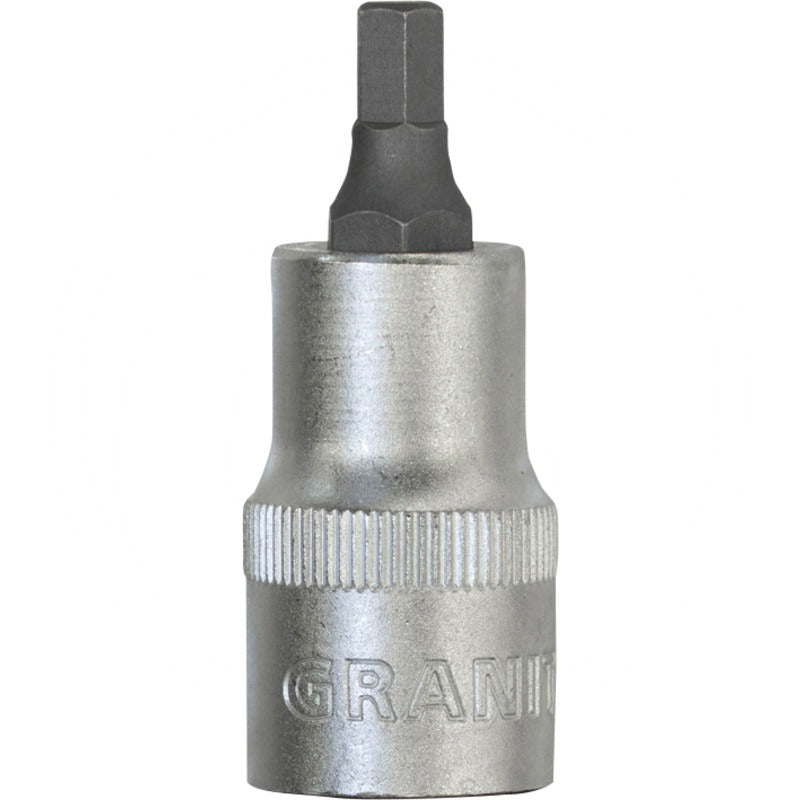 GRANIT BLACK EDITION 1/2" Bit-Stecknuss Innen6kant kurz 6mm – 55,2 mm