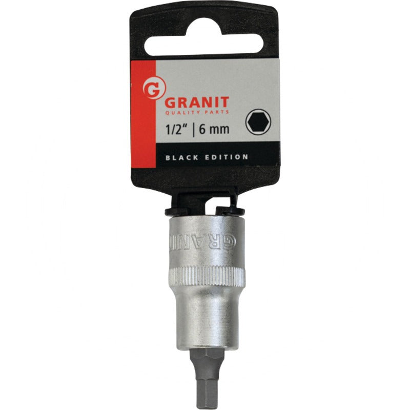 GRANIT BLACK EDITION 1/2" Bit-Stecknuss Innen6kant kurz 6mm – 55,2 mm – Bild 2
