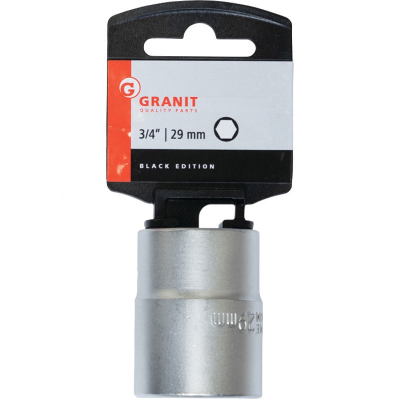GRANIT BLACK EDITION 3/4" Sechskant-Stecknuss, kurz, 29 mm – 52 mm – Bild 2