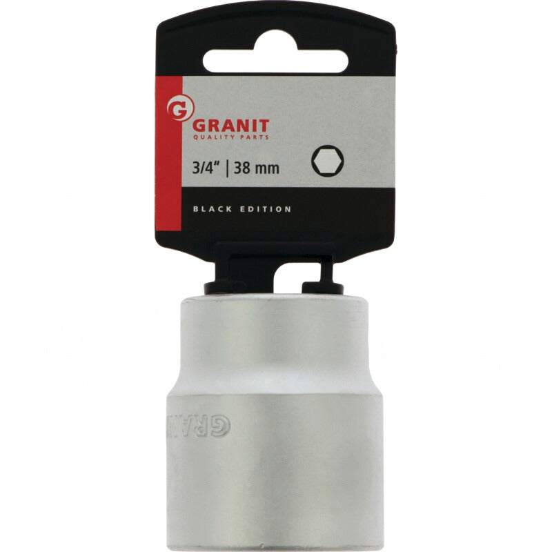 GRANIT BLACK EDITION 3/4" Sechskant-Stecknuss, kurz, 38 mm – 60,3 mm – Bild 2