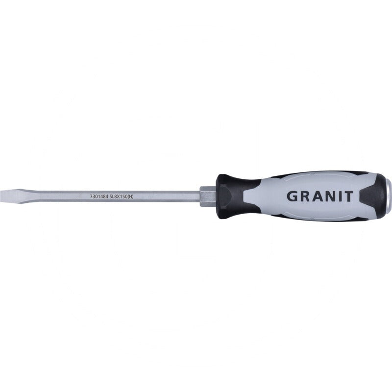 GRANIT BLACK EDITION Schlitz-Schraubendreher passend für Schlitz Schrauben – 150 mm