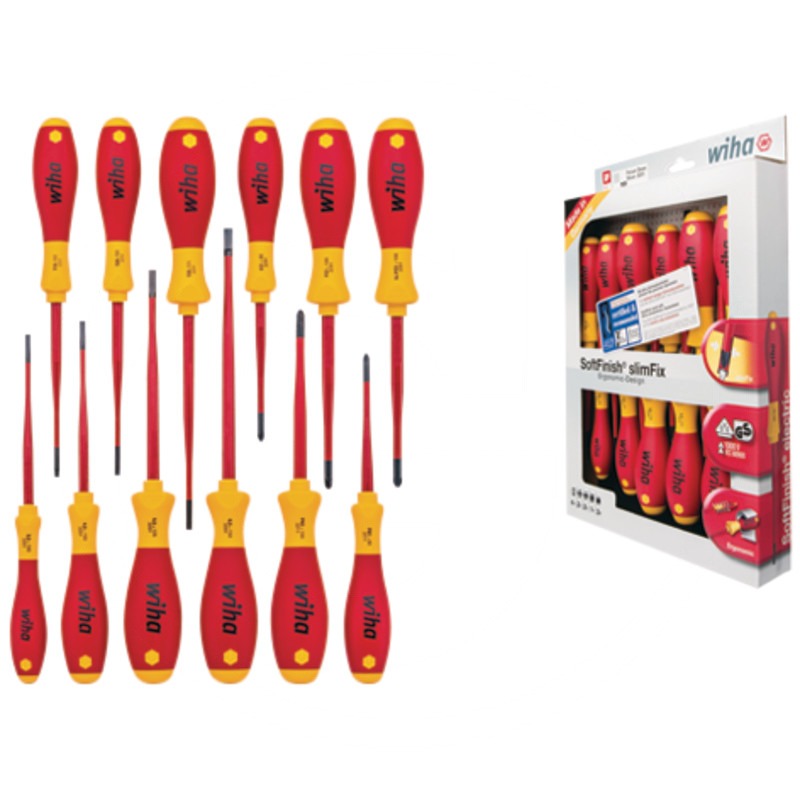 WIHA Schraubendreher SoftFinish® slimFix Set