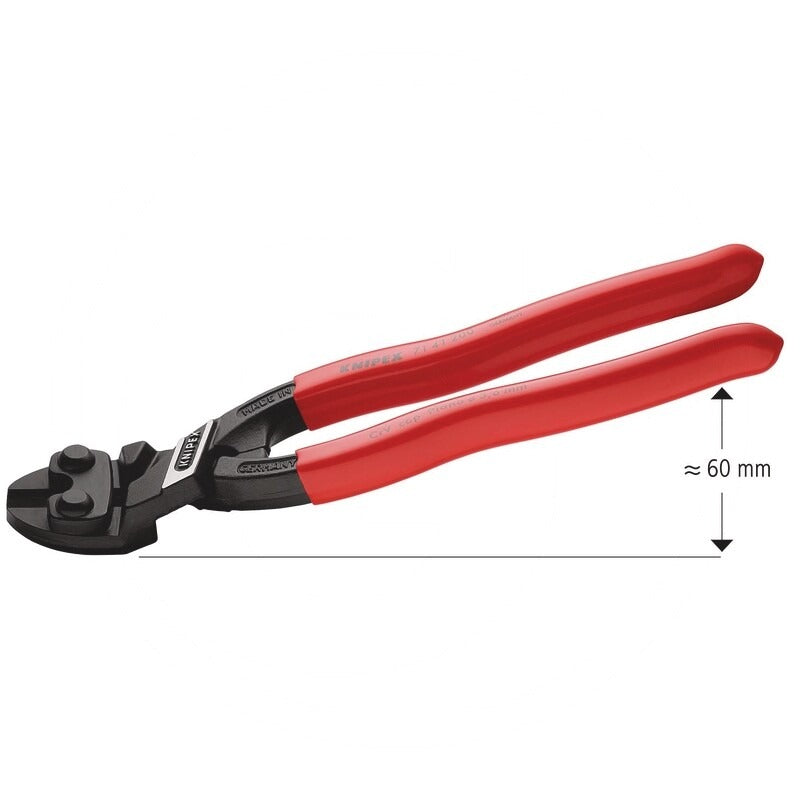 KNIPEX Kompakt-Bolzenschneider – 200 mm Technische Daten Breite: 62 mmHöhe: 24 m
