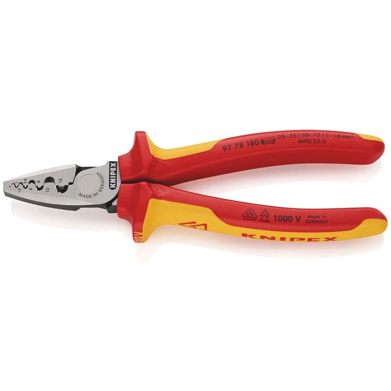 KNIPEX Crimpzange passend für Aderendhuelsen Technische Daten Breite: 54 mmHöhe: 28 m