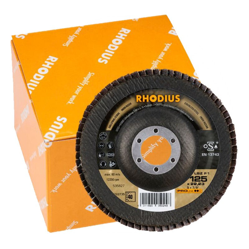 RHODIUS VPE10 Fächerschleifscheibe LSZ F1 Gewicht 998 g