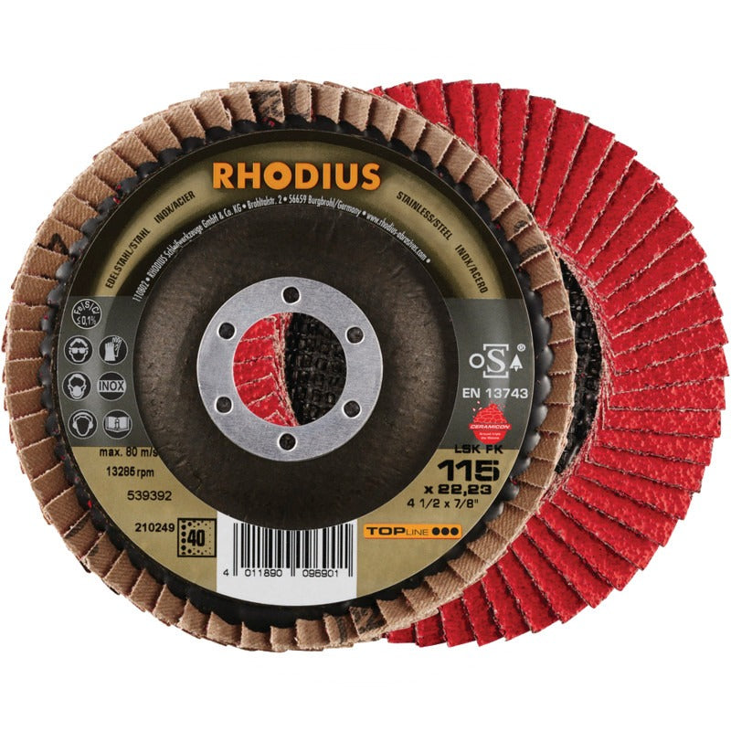 RHODIUS Fächerschleifscheibe LSK FK CERAMICON Gewicht 83 g