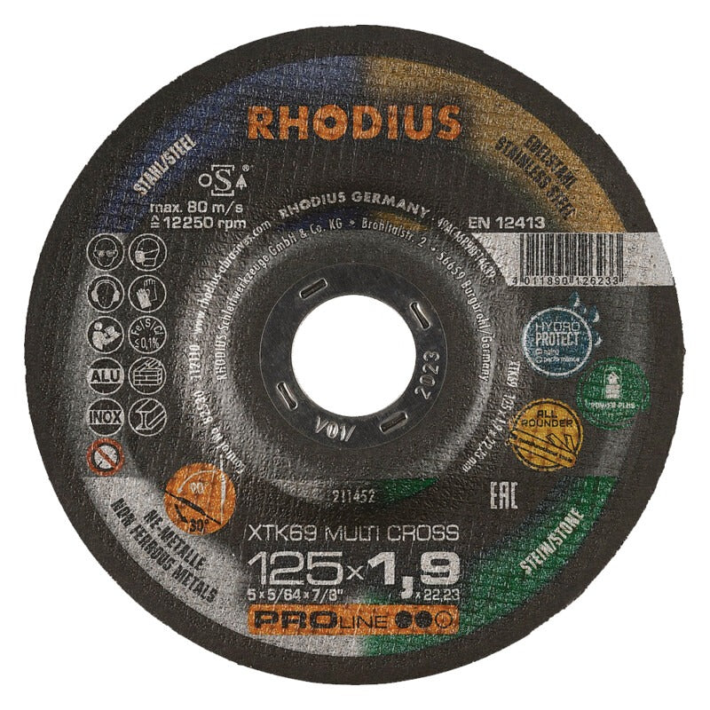 RHODIUS Trennscheibe Abmessungen (mm) 115 x 1,9 x 22,2 – Bild 2