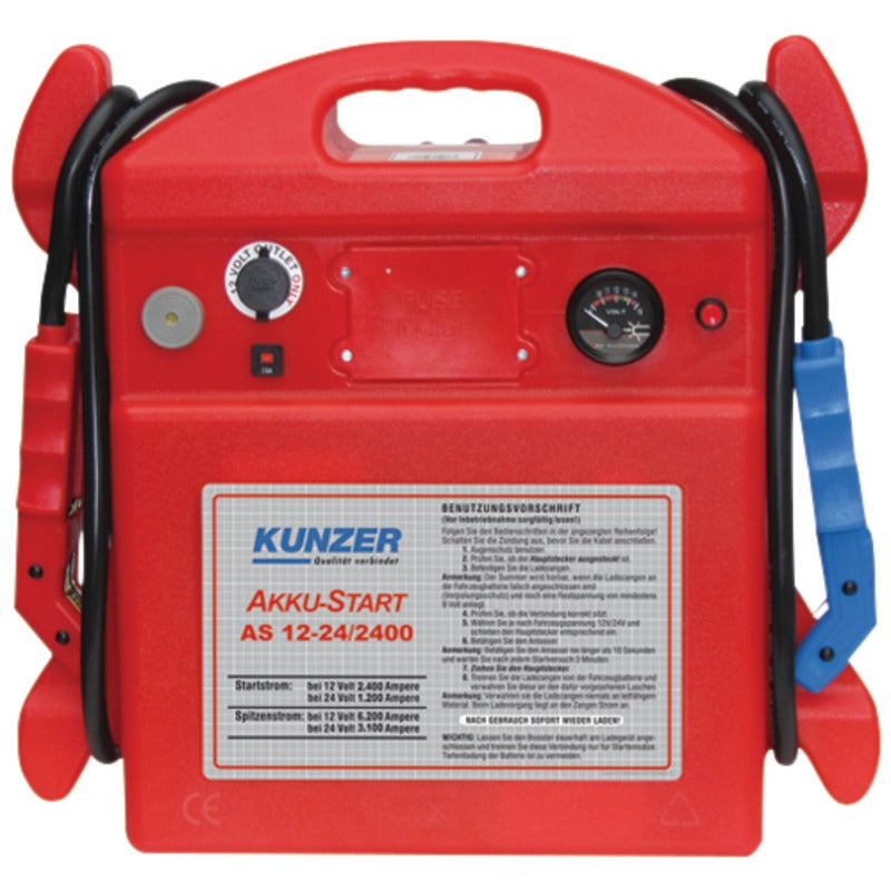 KUNZER Batteriestarter Akku-START, 12-24V-2400A – AS 12-24