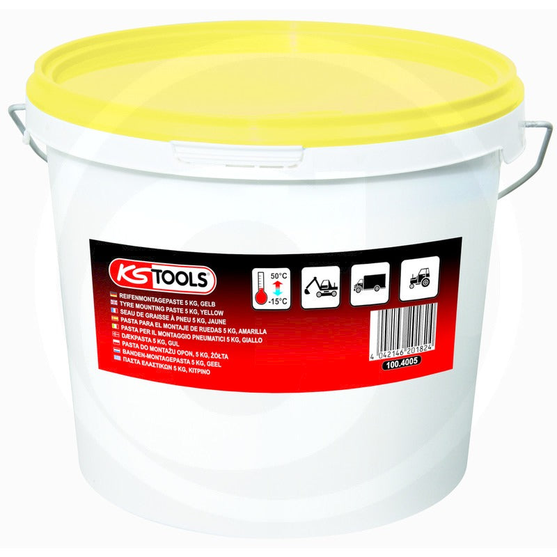 KS TOOLS Reifenmontagepaste 5 kg, gelb – 230 mm