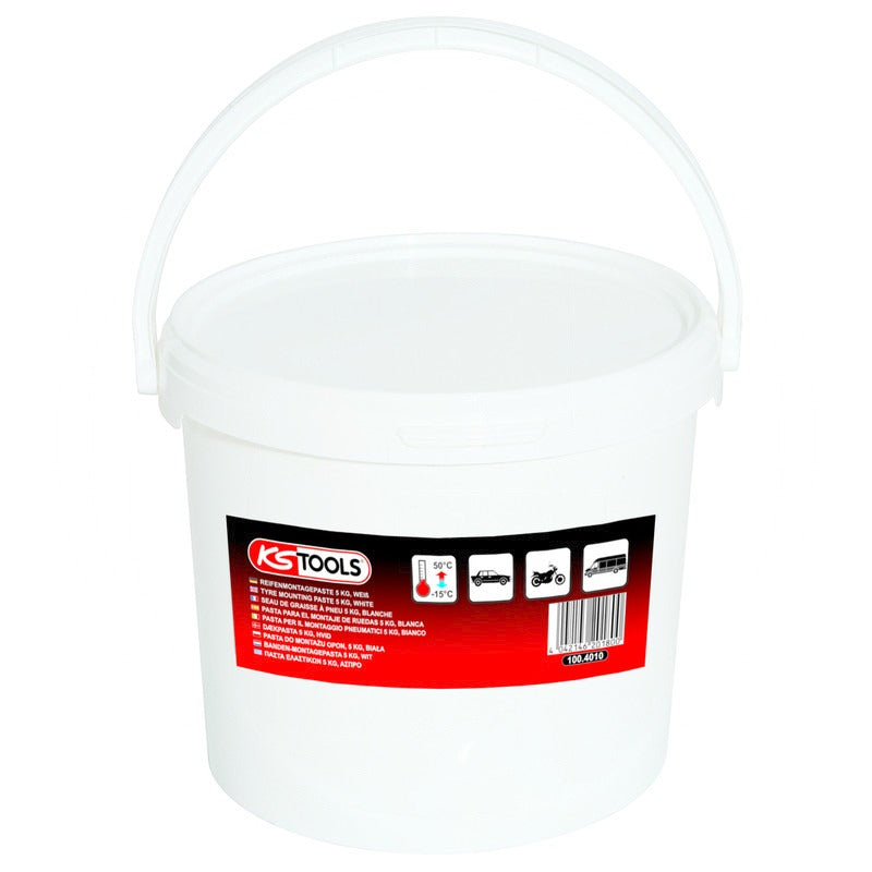 KS TOOLS Reifenmontagepaste 5 kg, weiß – 230 mm