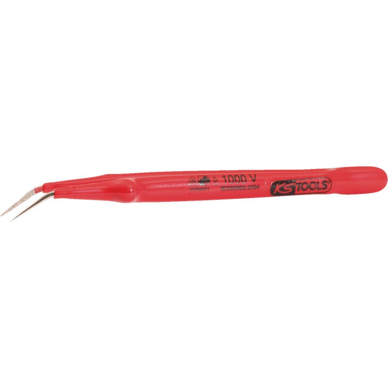 KS Tools Isolierte Pinzette, gebogen, 15,5mm