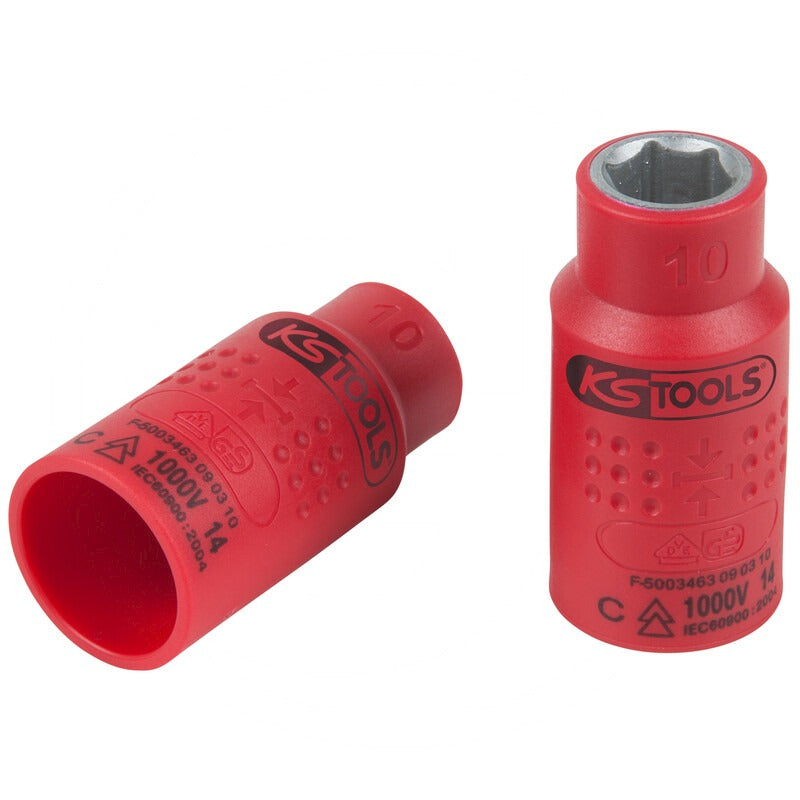 KS TOOLS 3/8" Isolierte Stecknuss, 10mm – Ø 23.0