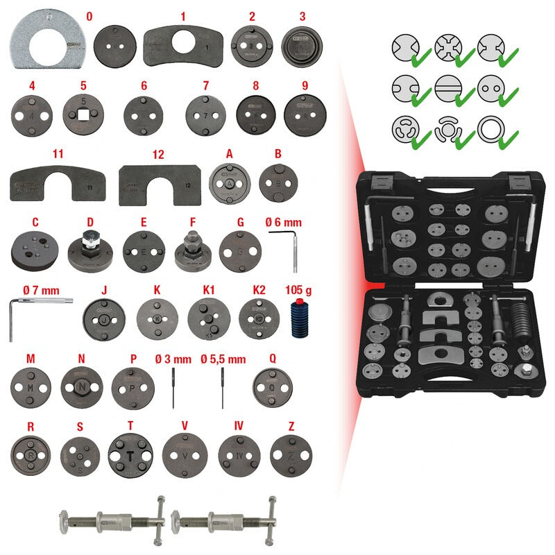 KS TOOLS Bremskolben-Rueckstellwerkzeugs, 41tlg – Bild 2