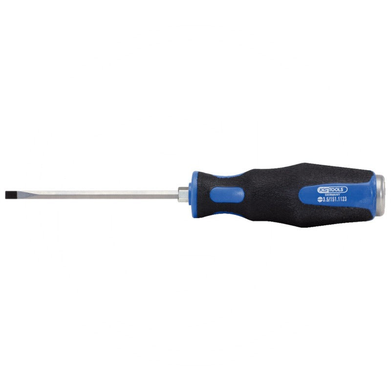 KS TOOLS ERGOTORQUEmax Schlag-Schraubendreher passend für Schlitz Schrauben – 195 mm
