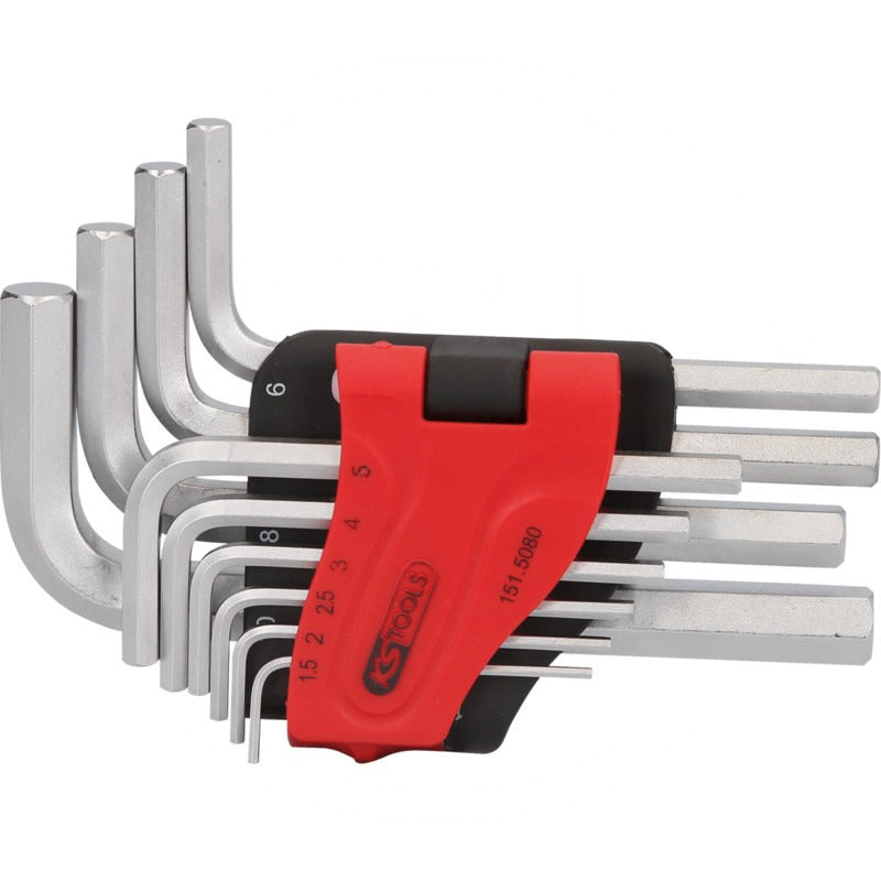 KS TOOLS Winkelstiftschl. 6kant. kurz, 10-tlg.