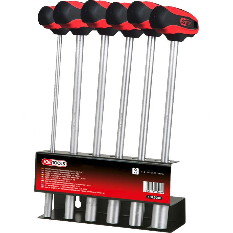 KS TOOLS Chrome + T-Griff-Nussschraubendreher Sat – 292 mm