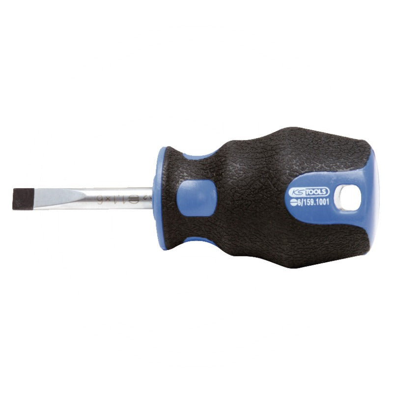KS TOOLS ERGOTORQUE+Schraubendreher Schlitz, kurz passend für Schlitz Schrauben – 98 mm