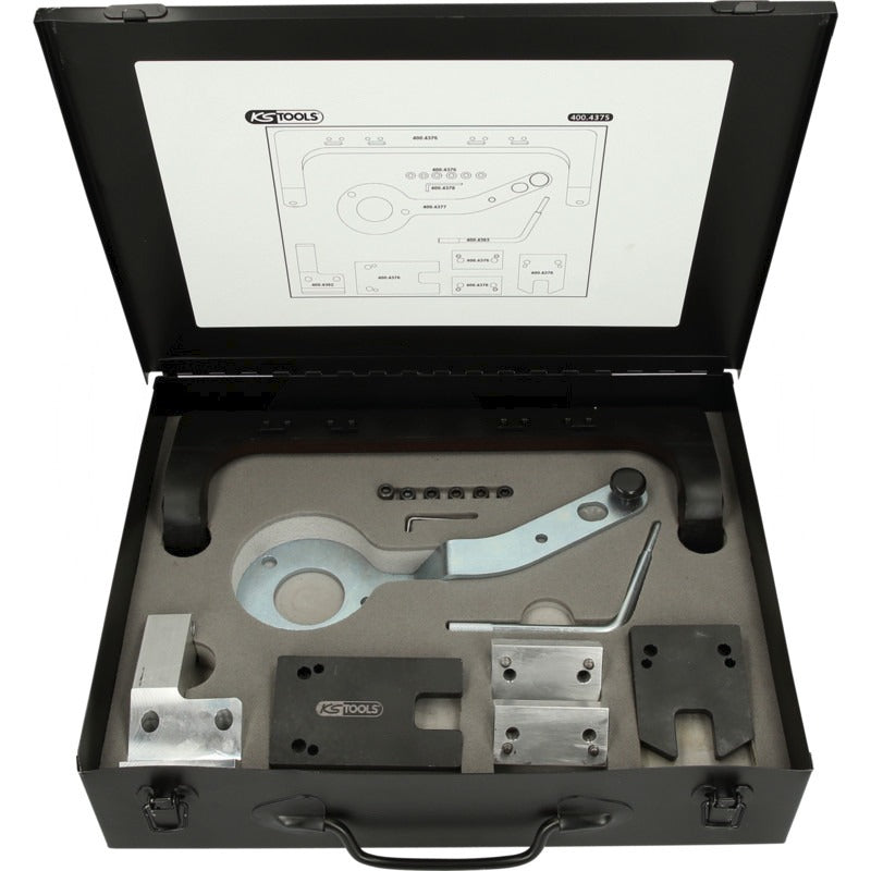 KS Tools Motoreinstell-Werkzeug-Satz passend für BMW / Mini, 17-tlg – 360 mm