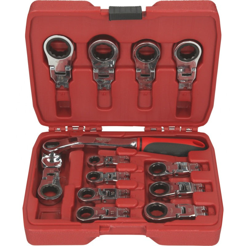 KS Tools Ratschenringschlüssel-Satz, 13-tlg. – 216 mm