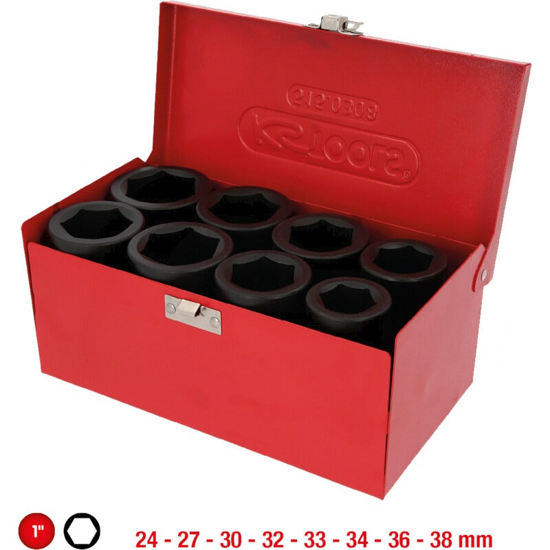 KS TOOLS 1" 6-Kant Kraftstecknuss-Satz lang – 249 mm – Bild 3