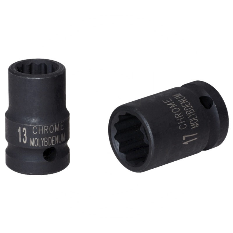 KS Tools 3/8" 12-kant-Kraft-Stecknuss, kurz, 9mm – 30 mm
