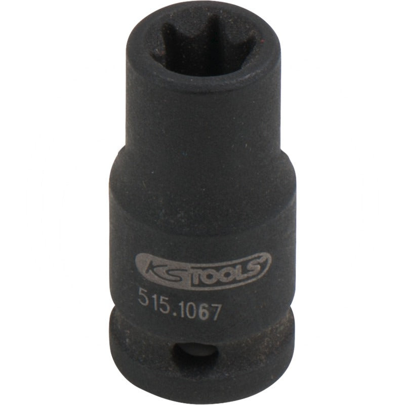KS Tools 1/4 TX-E-Kraft-Stecknuss, kurz, E7 – Ø 8.0