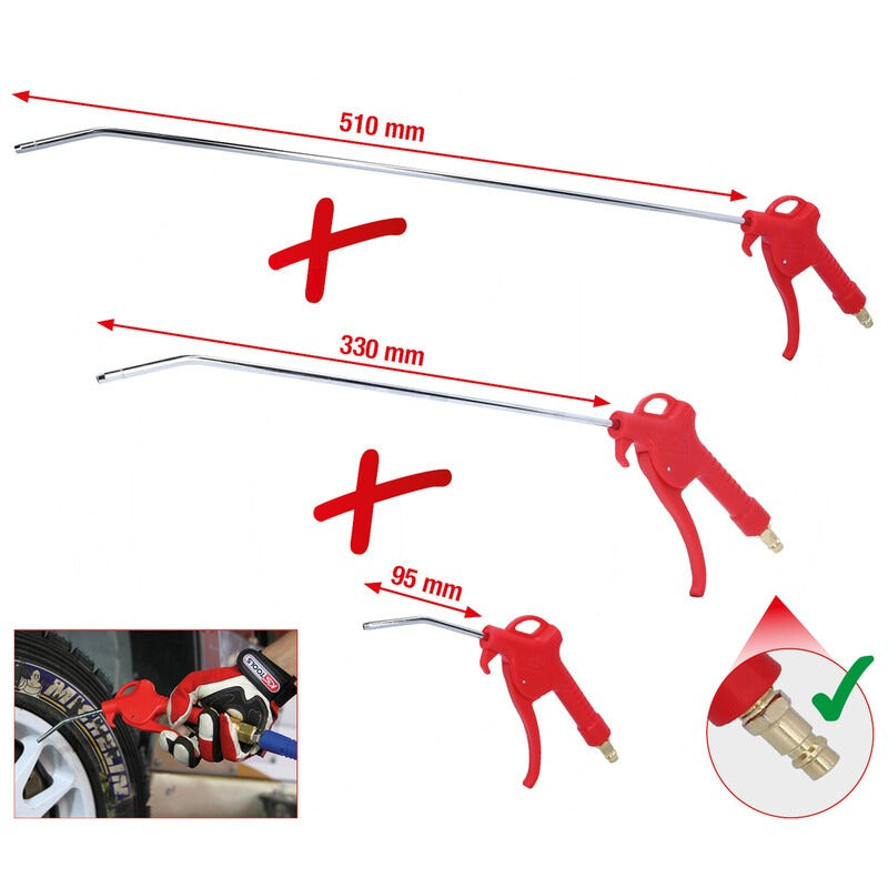 KS TOOLS Druckluft-Ausblaspistolen-Satz – 650 mm – Bild 2