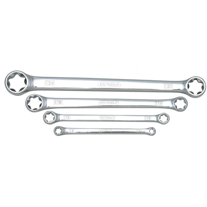 KS TOOLS CHROME+ T x E-Doppelringschlüssel Satz – 219 mm