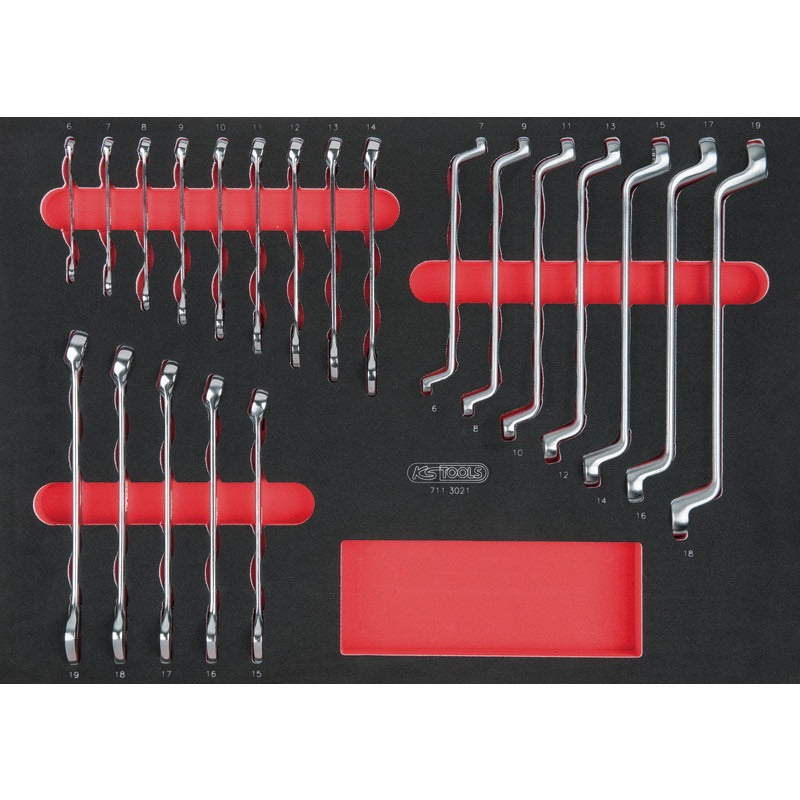 KS Tools SCS Schlüssel-Satz, 21-tlg. in 1/1 Systemeinlage – Breite 564.0 mm