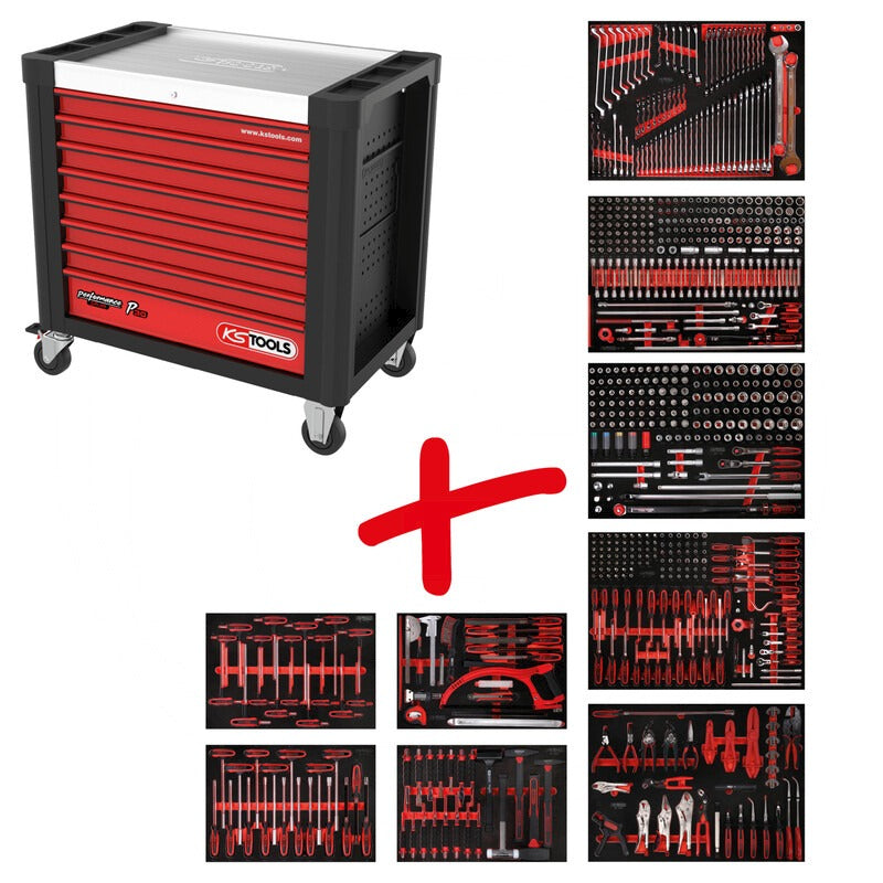 KS Tools Werkstattwagen P30, mit 706 Werkzeugen