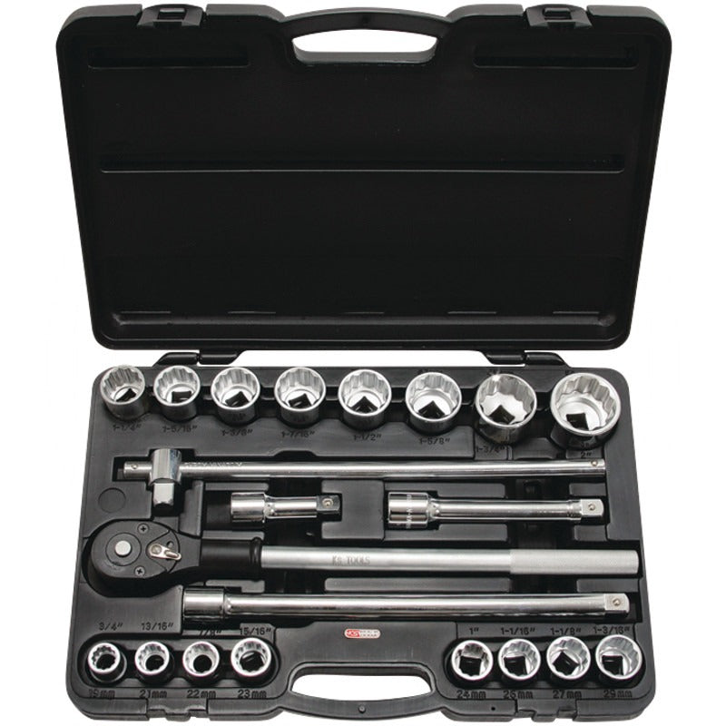 KS TOOLS 3/4" Steckschlüssel-Satz, 21-tlg. – 380 mm