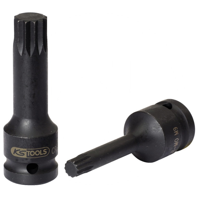 KS Tools 1/ 2" Kraft Bit Stecknuss XZN, lang, M5 – 75 mm