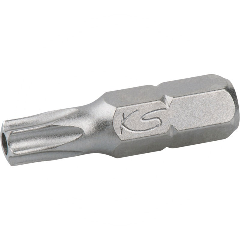 KS TOOLS 1/ 4' Bit TX mit Bohrung, 25mm, TB20 – 25 mm