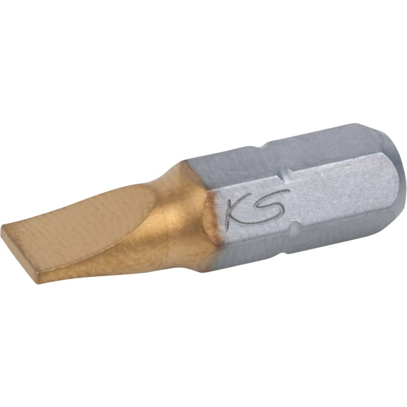 KS Tools 1/4" TiN Bit Schlitz, 25mm, 8mm – 25 mm