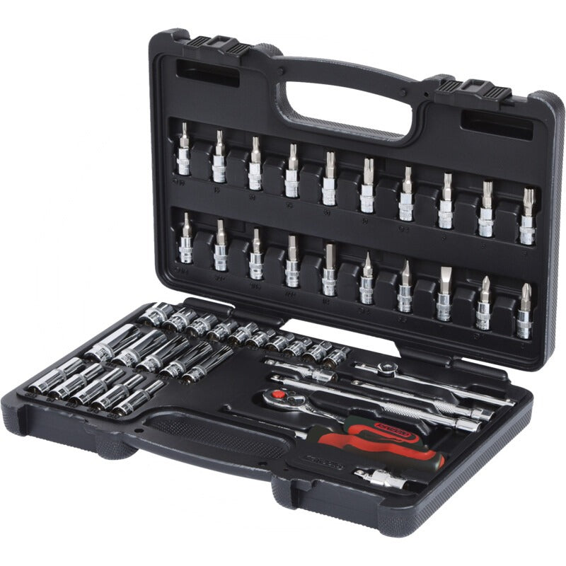 KS TOOLS 1/4" CHROME+Steckschlüssel Satz, 47tlg – 305 mm
