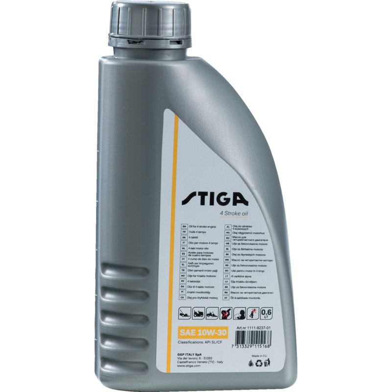 Motoröl SAE 10W-30 Stiga 1111-9237-01 – 0,6 Liter Flasche, API SL,CF