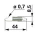 Zugfeder Stiga 118550087/0 – L 44 mm AD 8,5 mm Stärke 0,7 mm, Original-Ersatzteil