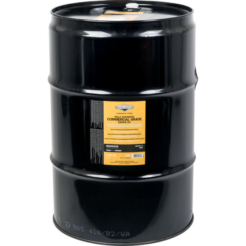 Motoröl Briggs und Stratton 15W50 100047V – vollsynthetisches Industriemotorenöl 60 Liter