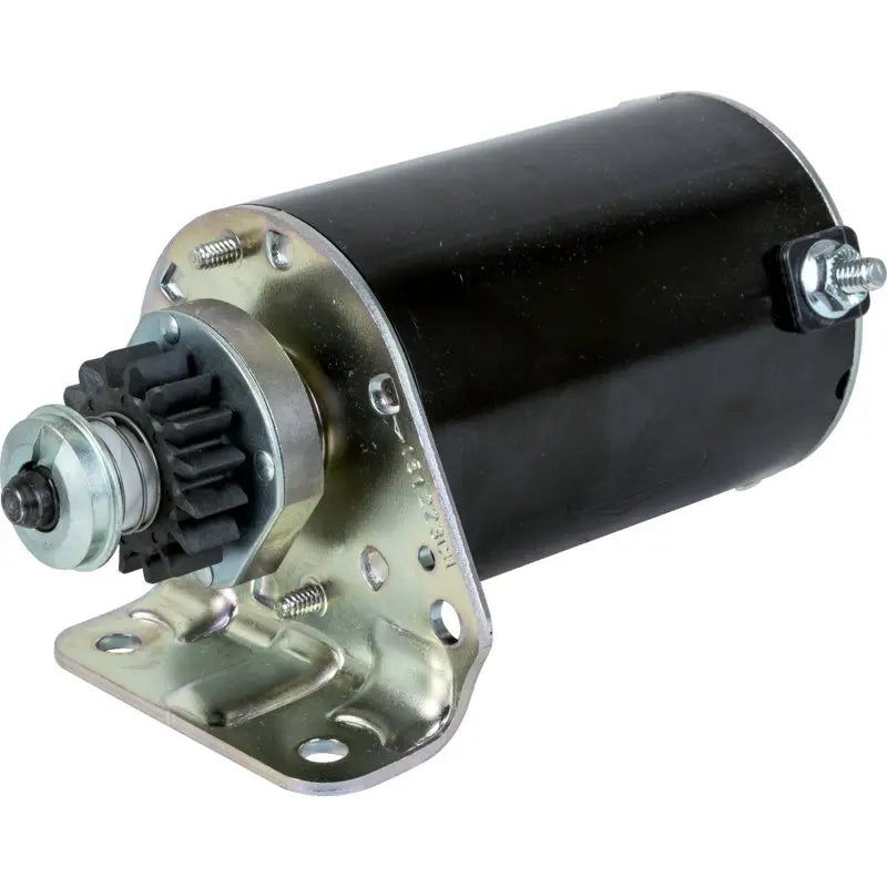 Elektrostartmotor Briggs und Stratton 795121 82795121 mit 16-zähnigem Kunststoff-Ritzel, Gehäuselänge 111 mm