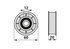 AL-KO Spannrolle 401418, P109322005900, 414604 Maß A 16 mm AL-KO