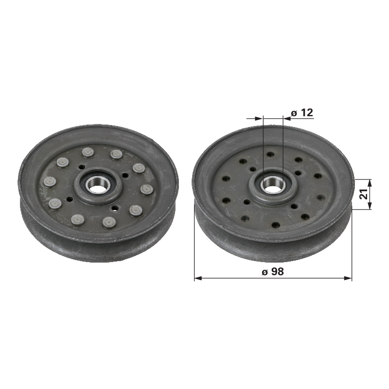 Umlenkrolle AL-KO 464459 514716 – Original-Ersatzteil für V-Keilriemen mit Lager AL-KO
