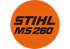Typenschild für MS 260, für Motorsäge Stihl Stihl