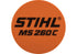 Typenschild MS 260C, für Motorsäge Stihl Stihl