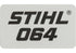Typenschild 064, für Motorsäge Stihl Stihl